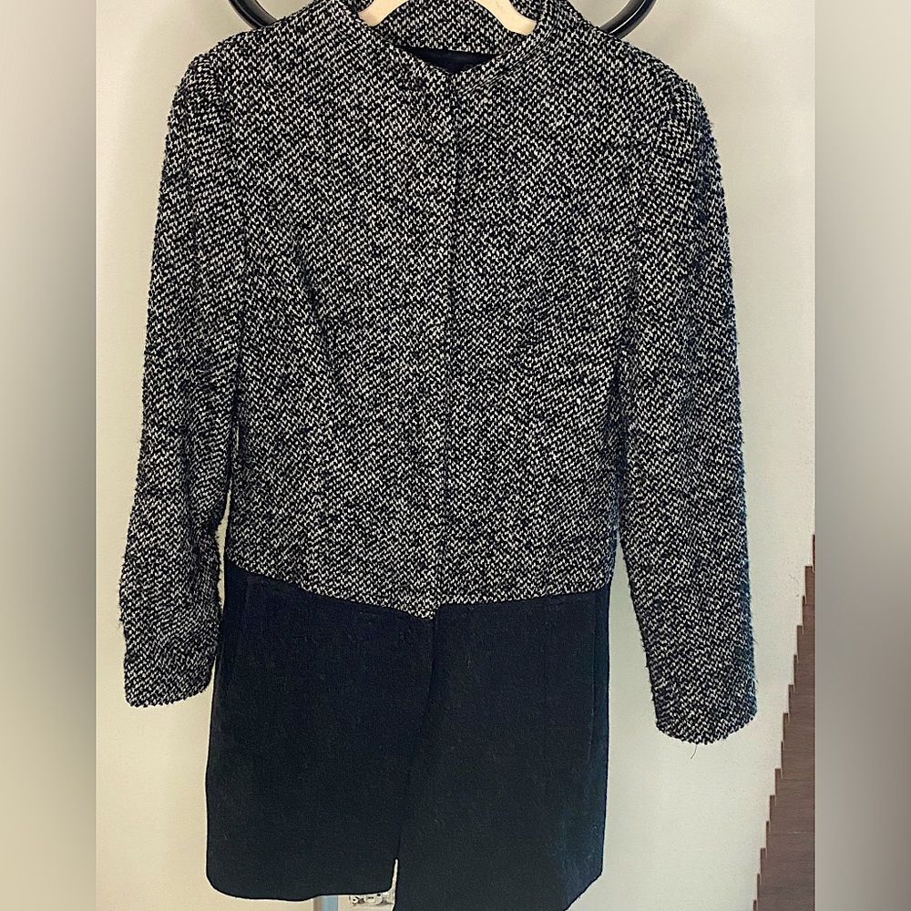 Zara Basic tweed coat.